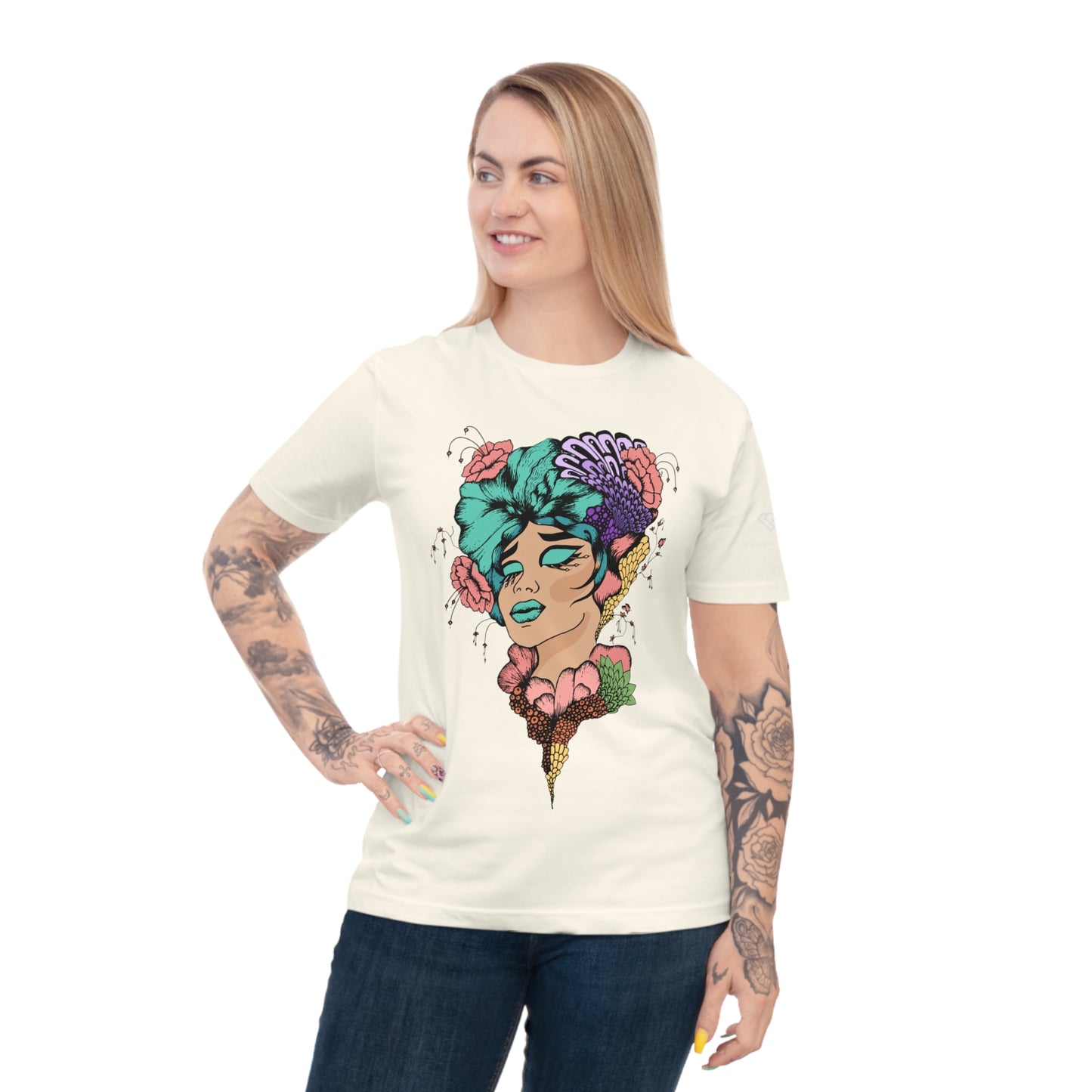 Artsy T-shirt made from 100% Organic Cotton - Woman