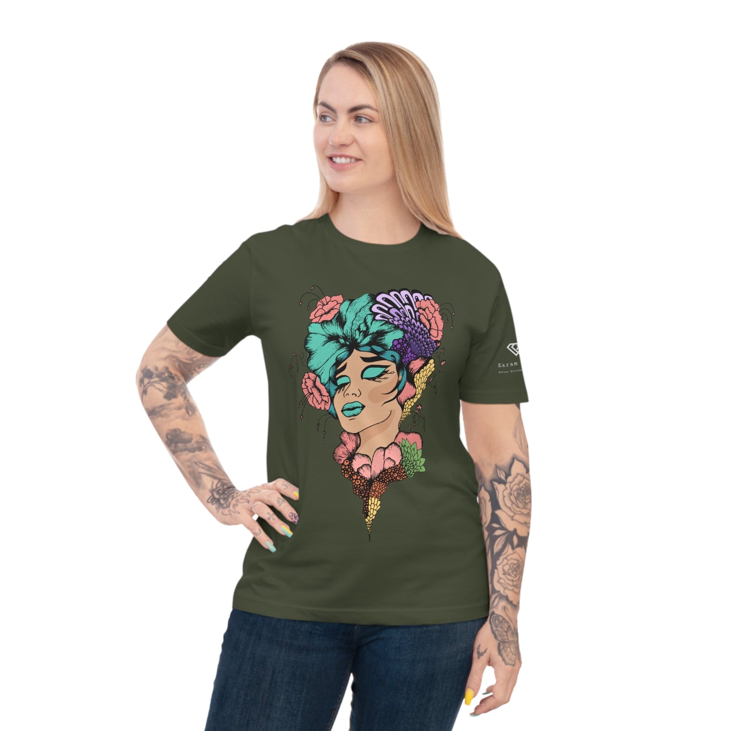 Artsy T-shirt made from 100% Organic Cotton - Woman