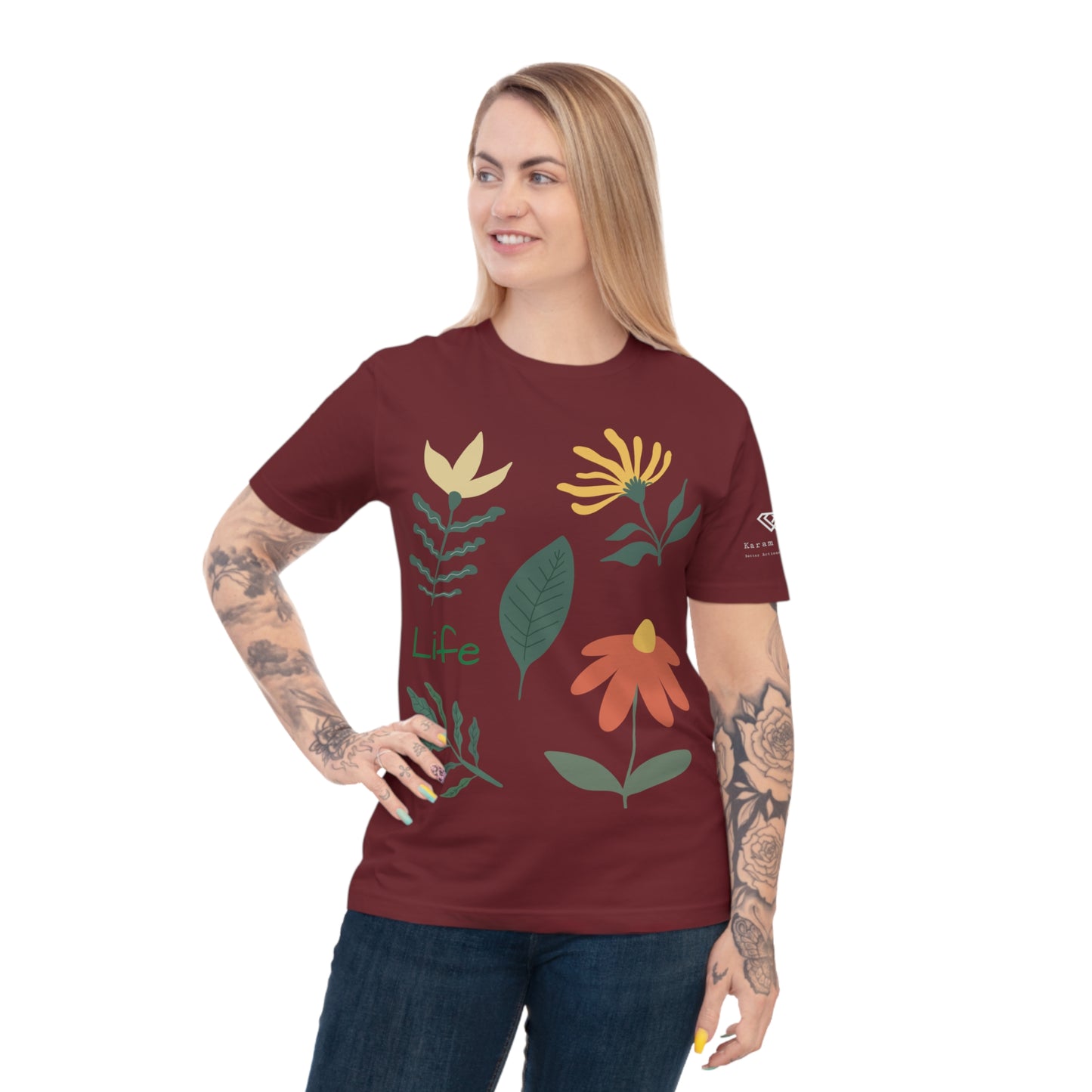 Artsy T-shirt made from 100% Organic Cotton - Life