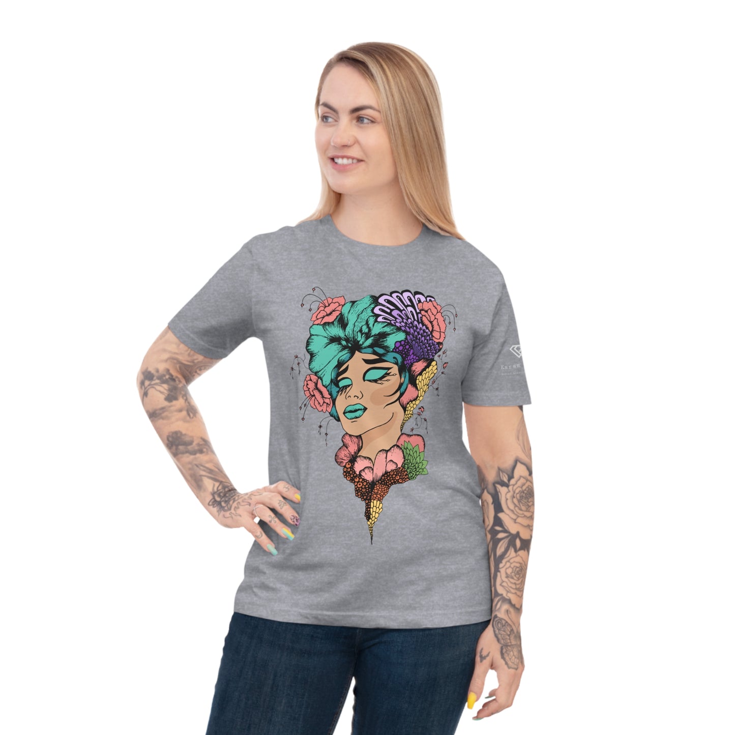 Artsy T-shirt made from 100% Organic Cotton - Woman