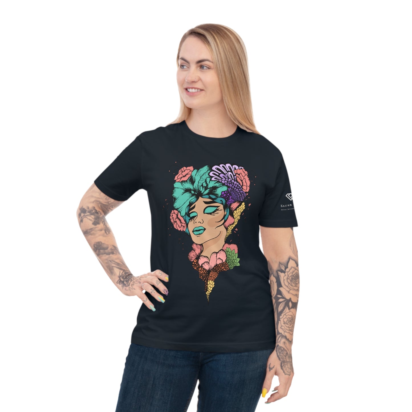 Artsy T-shirt made from 100% Organic Cotton - Woman